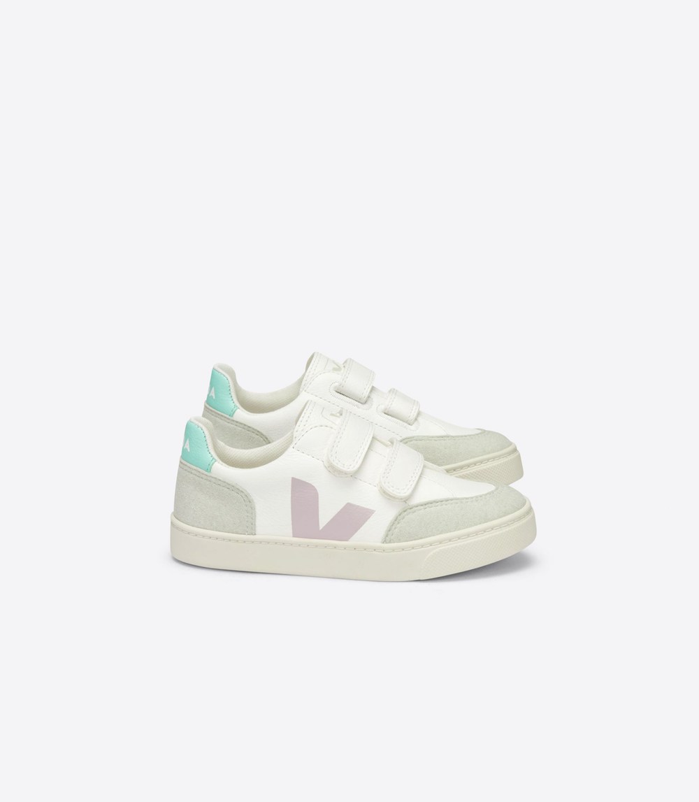 Veja Sneakers Kids - V-12 Velcro Chromefree - White - 5641NMSOK